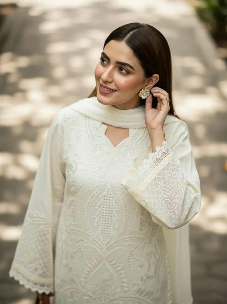 3PC EMBROIDERED LAWN SUIT AA-7
