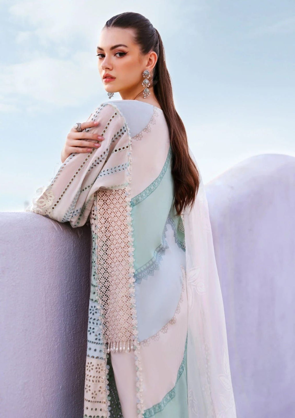 3PC EMBROIDERED LAWN SUIT AA-11