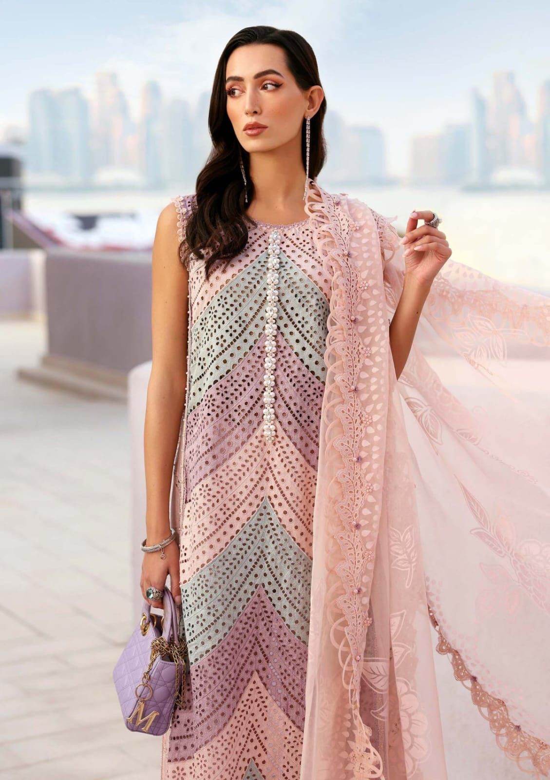3PC EMBROIDERED LAWN SUIT AA-10