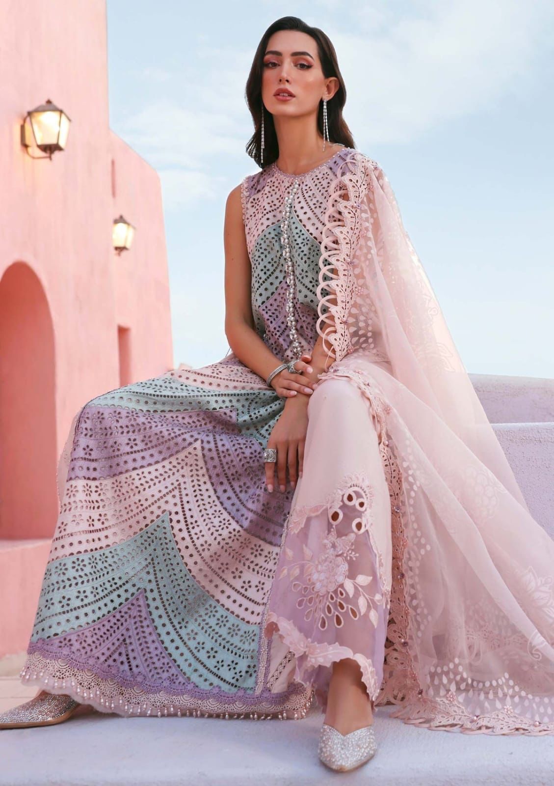 3PC EMBROIDERED LAWN SUIT AA-10