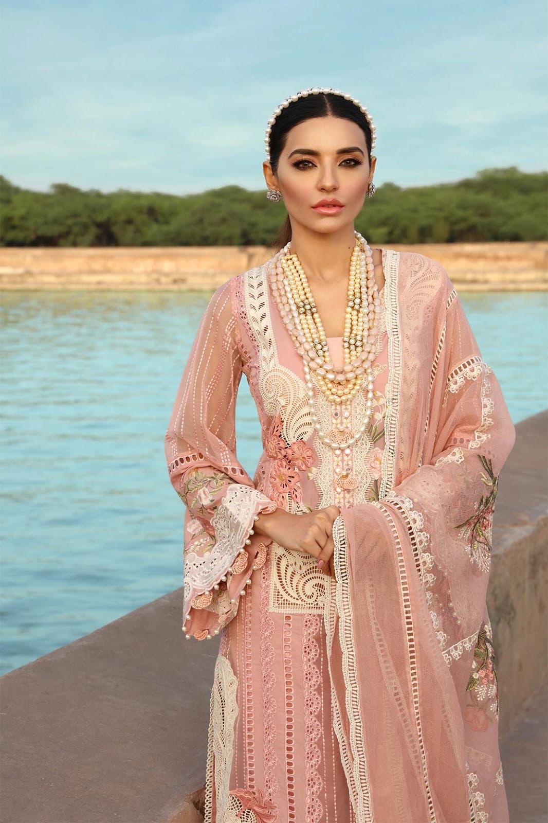 3PC EMBROIDERED LAWN SUIT AA-12