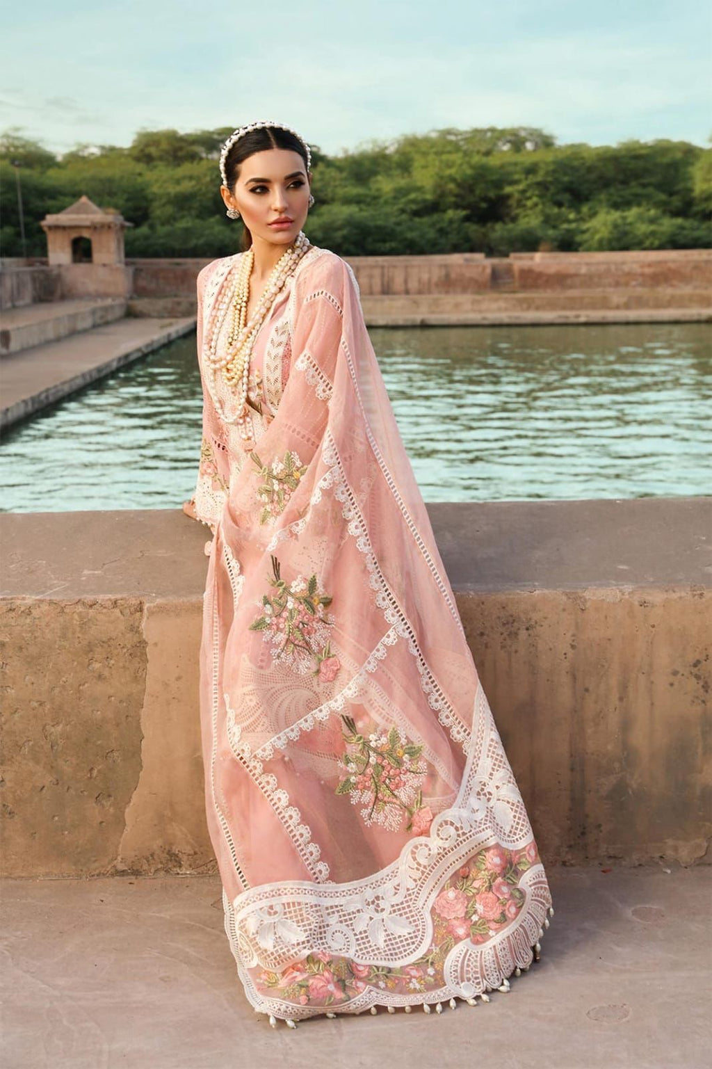 3PC EMBROIDERED LAWN SUIT AA-12