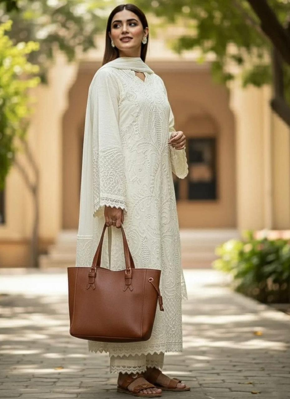 3PC EMBROIDERED LAWN SUIT AA-7
